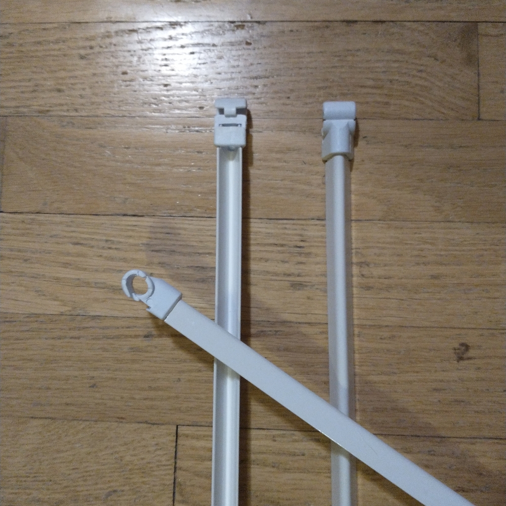 White Vinyl Blind Slats - Set of 3